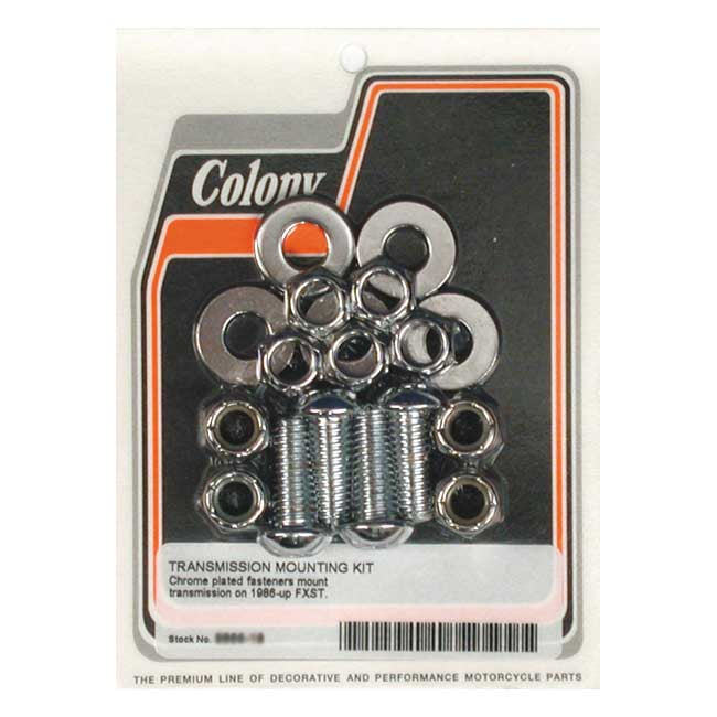 Colony, transmission mount kit. Chrome — 86-99 FXST (NU)
