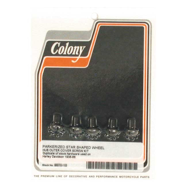 Colony star hub screws & washer set — 36-66 Big Twin (NU)