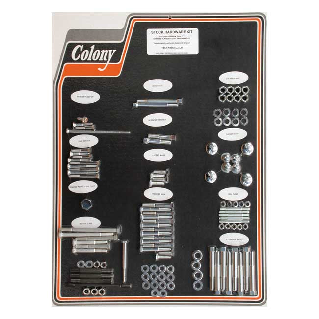 Colony motor screw set — 57-66 XL Sportster; XLH (NU) (Excl. XLCH)