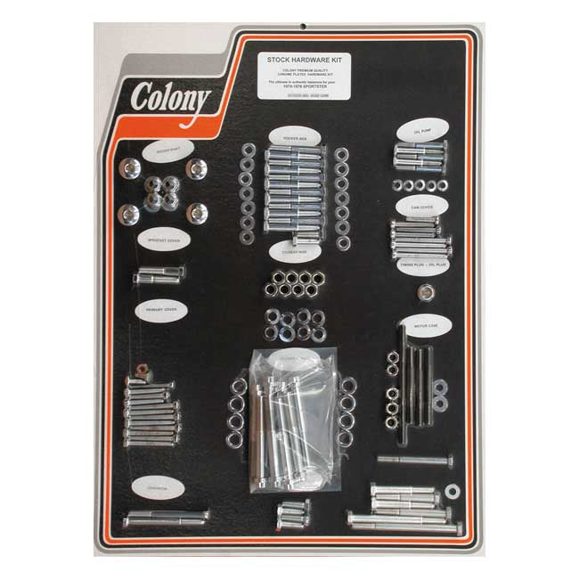Colony motor screw set — 74-76 XL Sportster (NU)