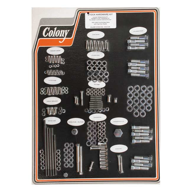 Colony motor screw set — 37-39 74"/80" U models WITH CAST IRON HEADS (NU)
