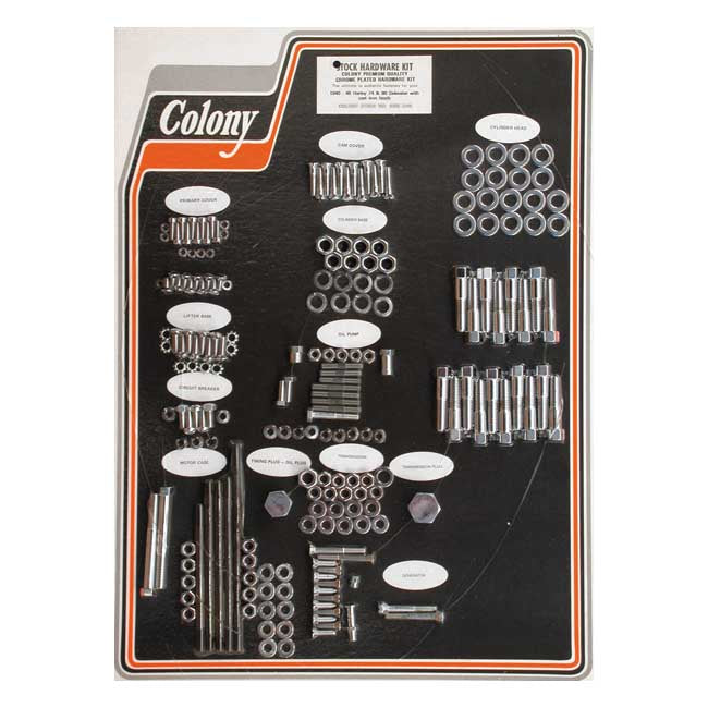 Colony motor screw set — 40-48 74"/80" U models WITH CAST IRON HEADS (NU)