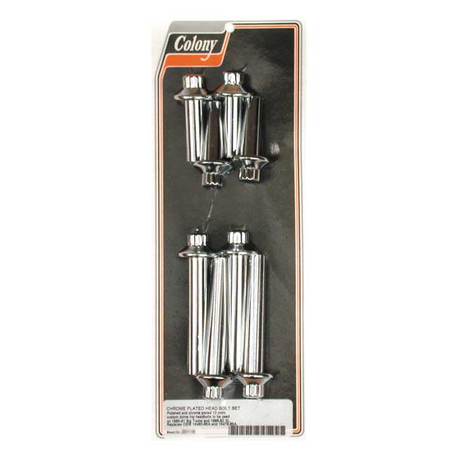 Colony cyl head bolt kit — L85-91 Big Twin; 86-91 XL Sportster (NU)