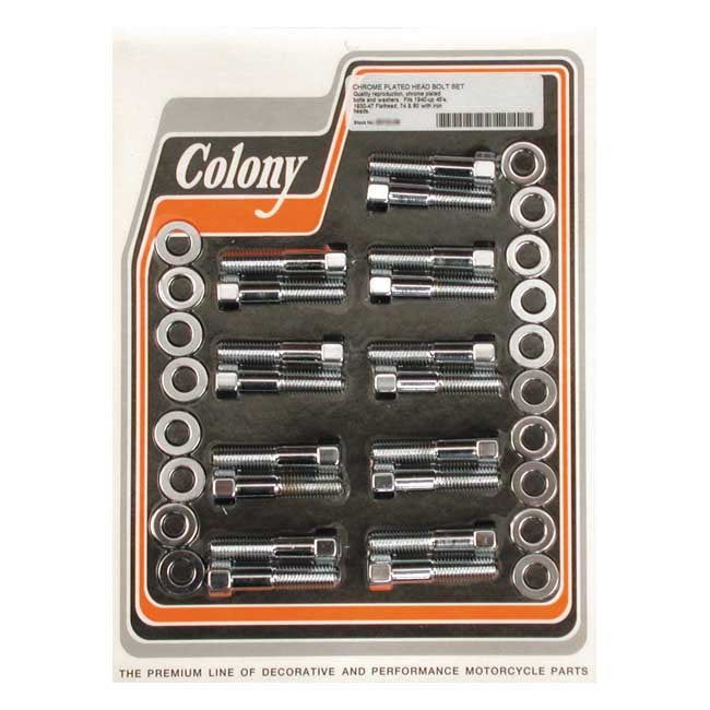 Colony head bolt kit — 37-48 74"/80" SV Big Twin; 29-50 45" SV (NU)