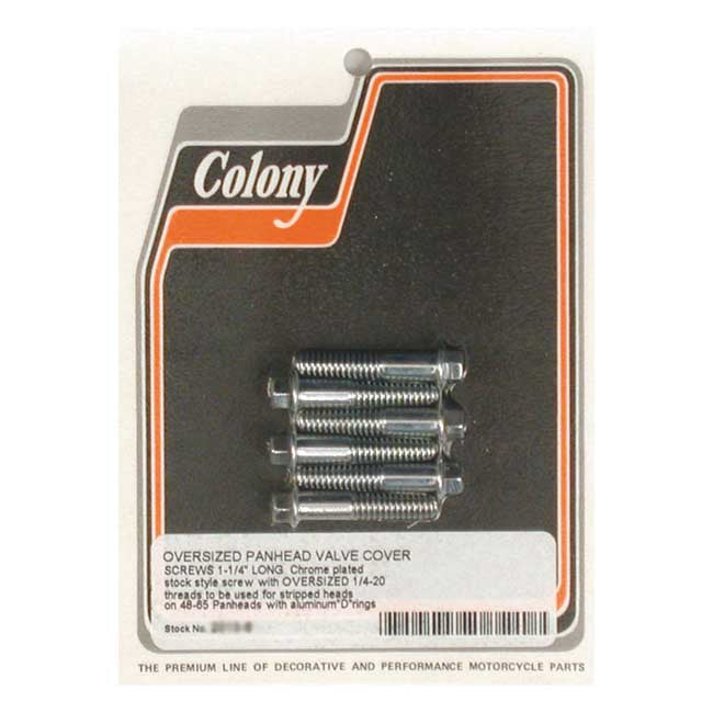 Colony, oversized Panhead rocker cover screw set — 48-65 Panhead (NU)