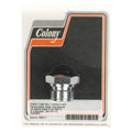 Colony, 35mm fork tube cap bolt. Chrome — 52-56 K; KH; 57-72 XL Sportster; 71-72 FX (NU)