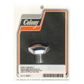 Colony, 41mm fork tube cap bolt. Domed. Chrome — L77-84 FL; 80-86 FXWG; 80-83 and 00-13 FLT/Touring; 84-17 Softail (Excl. 13-17 FXSB); 93-05 FXDWG (NU)