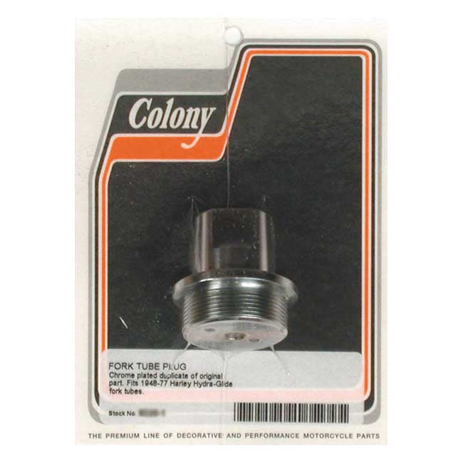 Colony, 41mm fork tube cap bolt. Chrome — 49-E77 FL (NU)