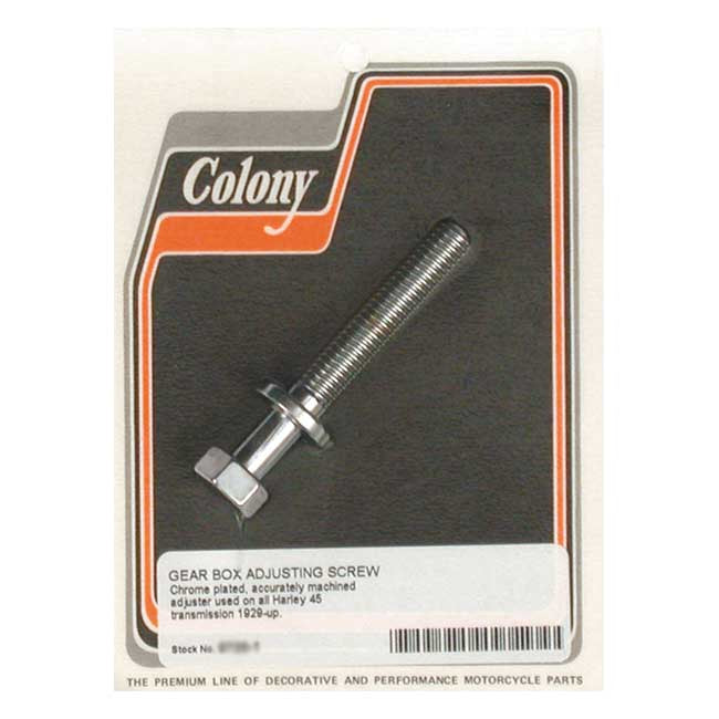 Colony, transmission adjuster bolt. Chrome — 29-73 45" SV (NU)