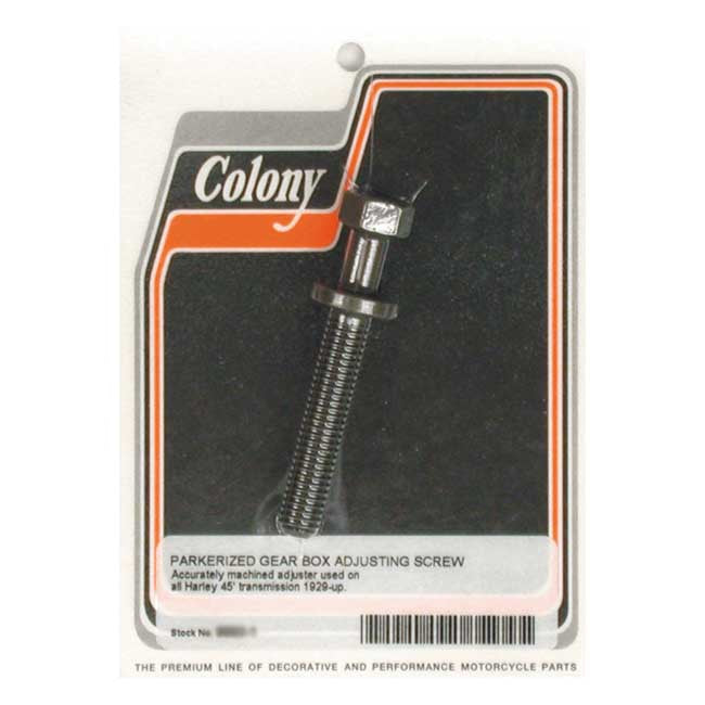Colony, transmission adjuster bolt. Black parkerized — 29-73 45" SV (NU)
