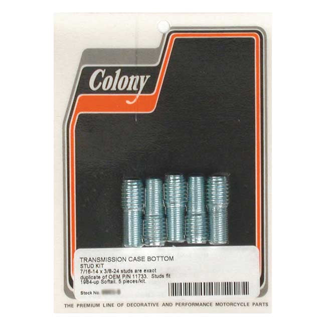 Colony, transmission to mount plate stud kit — 84-99 Softail (NU)