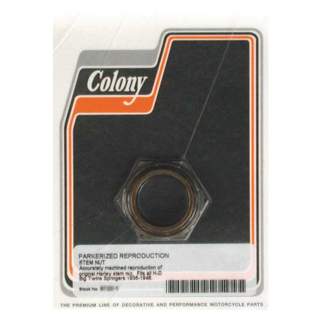 Colony, Springer fork stem nut. Black