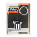 Fork stem nut & washer kit. Domed. Chrome