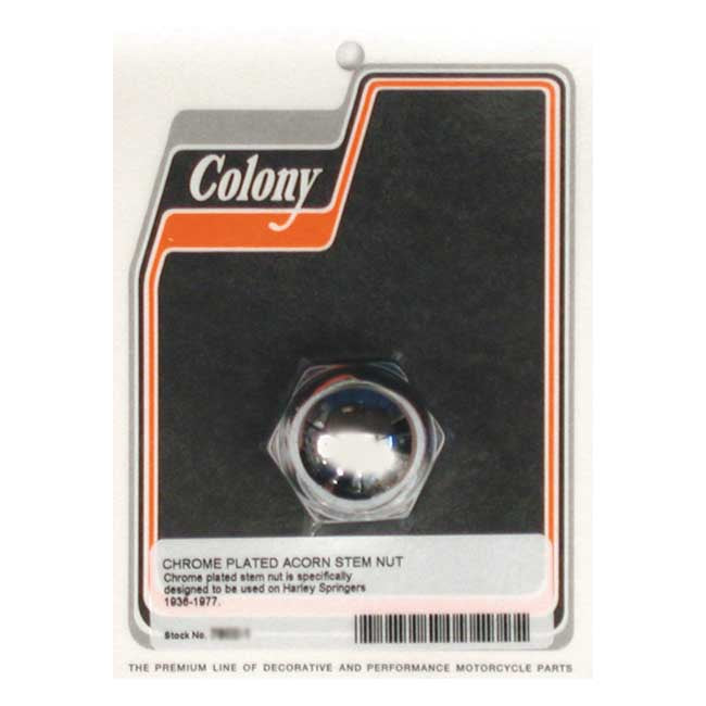 Colony, fork stem nut. Shoulder base. Acorn — 36-77 Big Twin (NU)