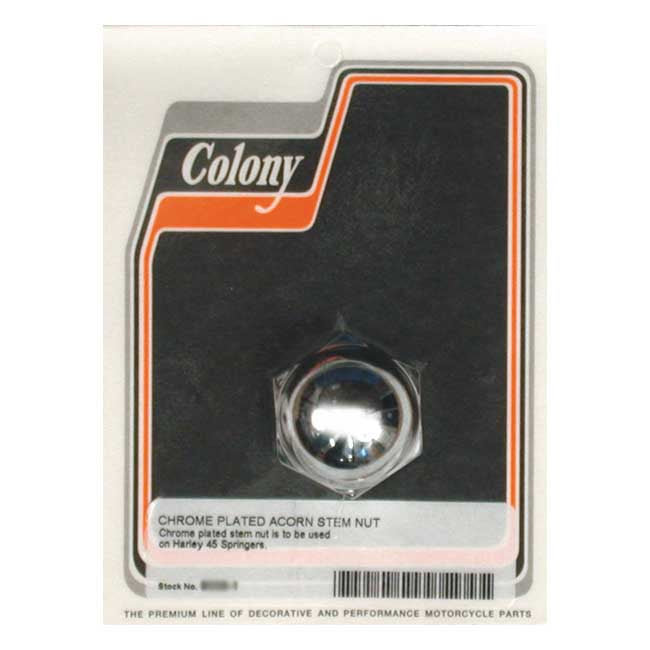 Colony, fork stem nut. Shoulder base. Acorn — 29-73 45" Flatheads with OEM Springer forks (NU)