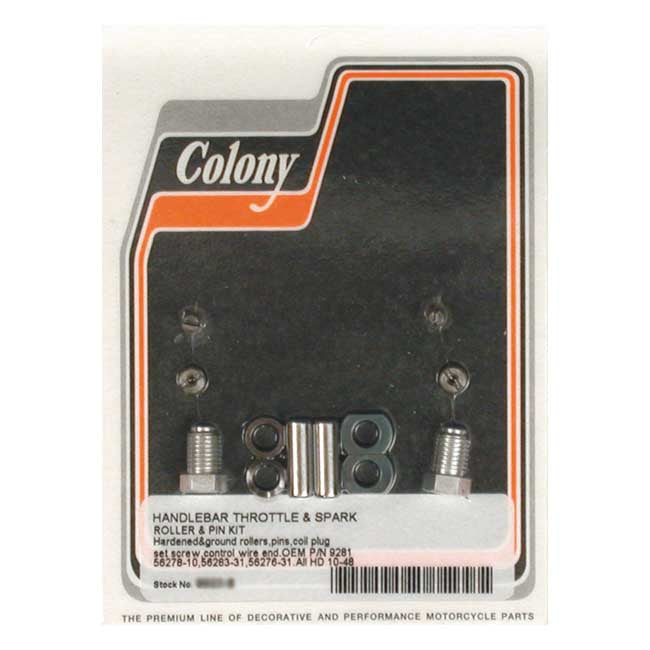 Colony h/b throttle/spark roller/pin kt — 1910-1948 all H-D (NU)