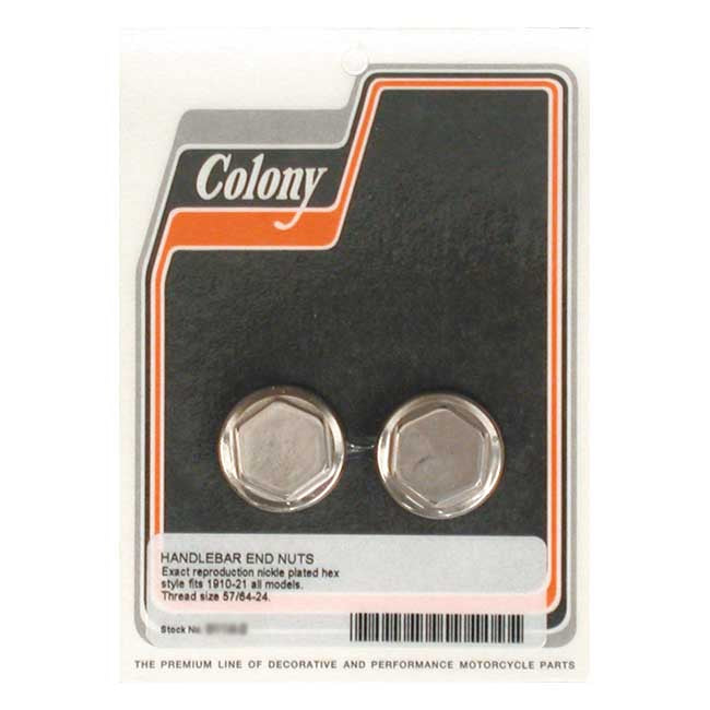 Colony handlebar end plugs — 1910-1921 all H-D (NU)