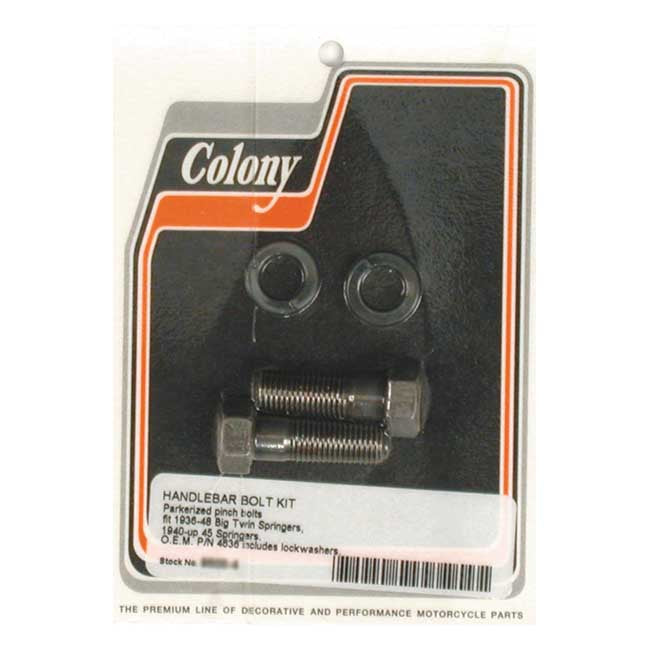 Colony springer handlebar pinch bolts — 36-48 Big Twin; 40-57 45" SV (NU)