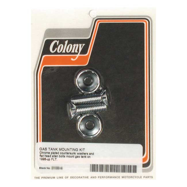 Colony, front side gas tank mount kit. Chrome — 99-02 FLT/Touring (NU)