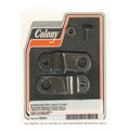 Colony, speedo cable clamp. Black parkerized — 39-48 74"/80" Flathead Big Twin (NU)