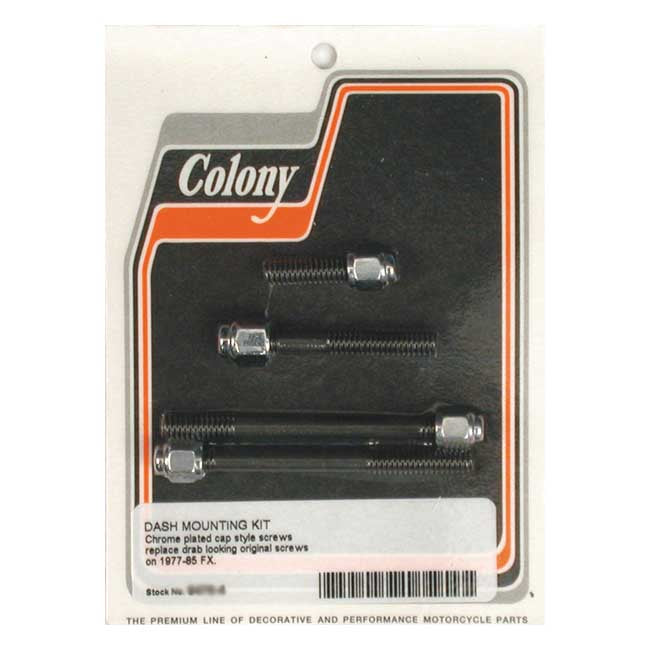 Colony, dash mount kit. Chrome Cap style