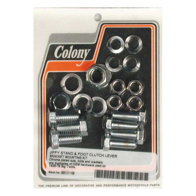 Colony jiffy & foot clutch mount kit — 36-78 Big Twin (NU)