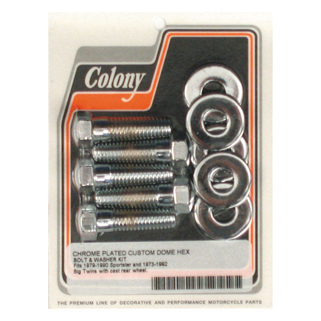 Colony sprocket bolt kit — 73-92 Big Twin; 79-90 XL Sportster (NU)