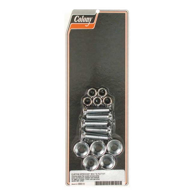 Colony sprocket bolt & nut kit — 85-92 Big Twin (NU)
