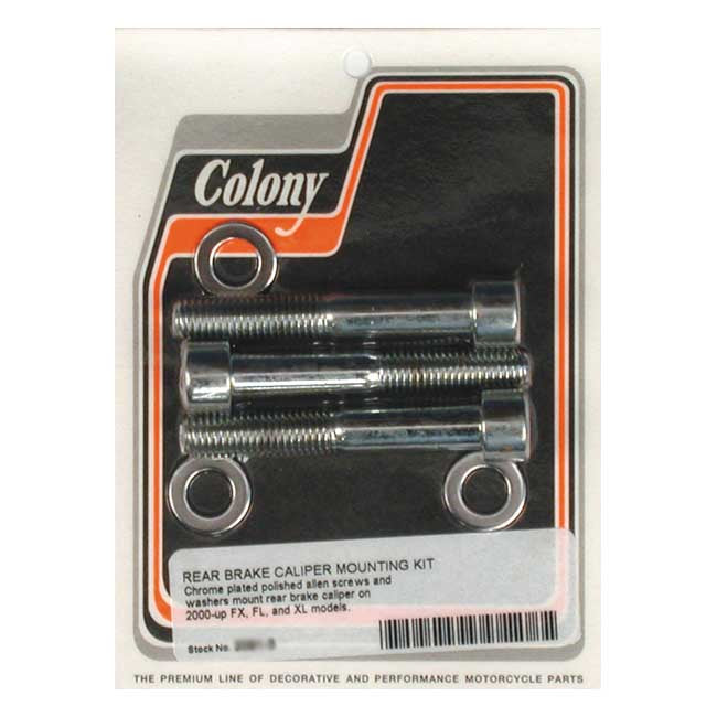 Colony caliper mount bolt kit — 00-05 FXST and FLSTF; 00-03 XL Sportster; 02-05 V-Rod (NU)