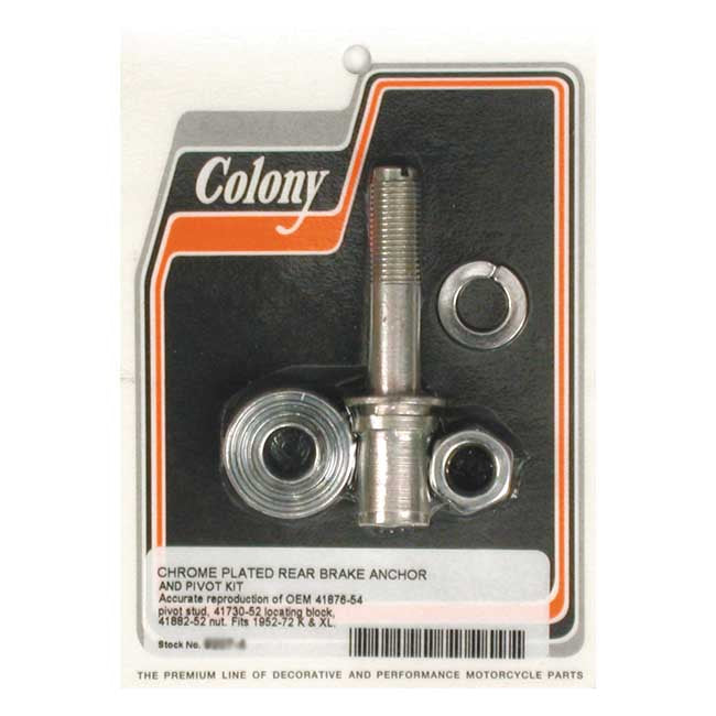 Colony brake anchor pivot bolt kit — 52-72 K; KH; XL Sportster (NU)