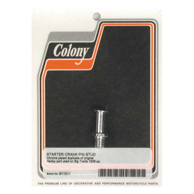 Colony, kickstart return spring stud. Chrome — 36-86 4-speed Big Twin with kickstart (NU)
