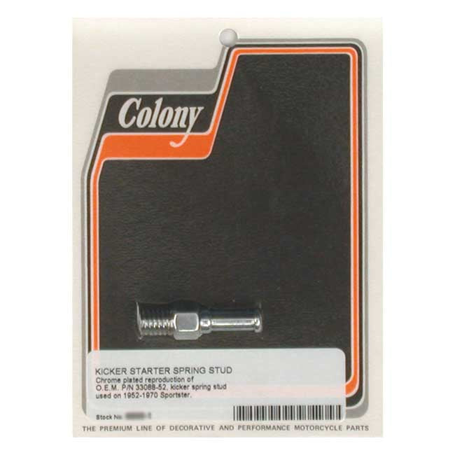 Colony, kickstart return spring stud. Chrome — 52-56 K; KH model; 57-70 XL Sportster (NU)