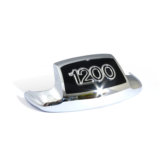 Front fender tip ''1200''. Chrome/black