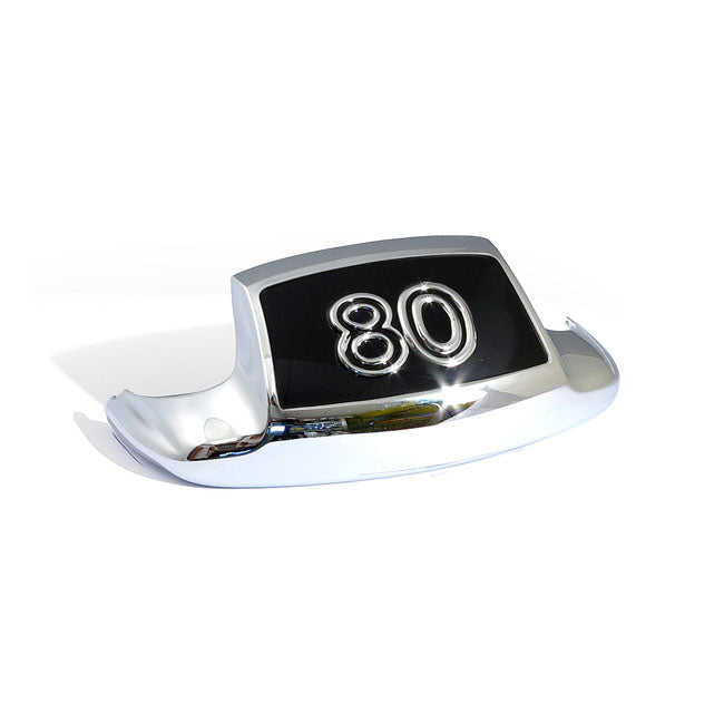 Front fender tip ''80''. Chrome/black