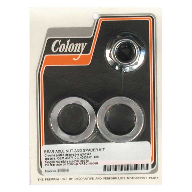 Colony V-Rod axle nut & spacer kit — 02-07 VRSCA (NU)