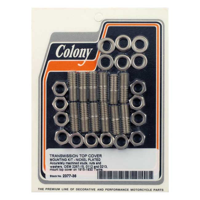 Colony transm top cover mount kit — 1915-1930 H-D
