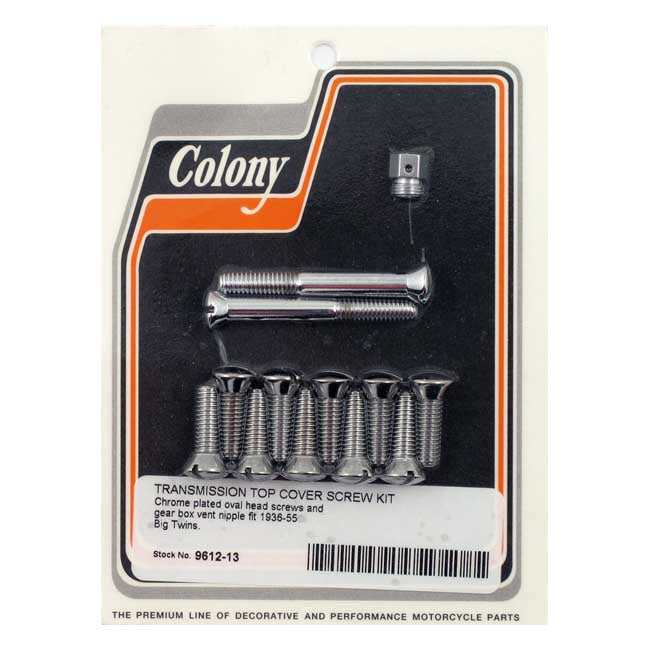 Colony transm top cover screw kit — 36-55 Big Twin (NU)