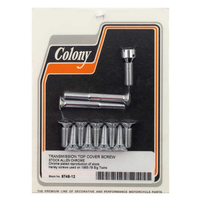 Colony transm top cover screw kit — 65-78 Big Twin (NU)