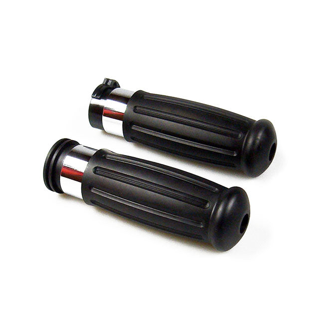 Handlebar grip set, Antique style — 96-22 H-D with dual throttle cables (Excl. Street) (NU)