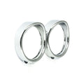 Recessed trim rings with visor. turn signals. Chrome
