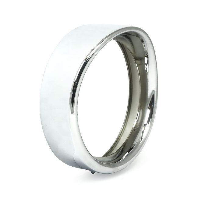 Recessed trim ring with visor. 7" headlamp. Chrome — 94-17 (NU) FLS/S/TF/TFB/TFBS; FLSTN; 15-24 FLRT
