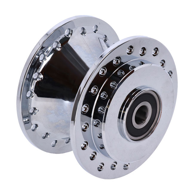 Front wheel hub, single disc. Chrome