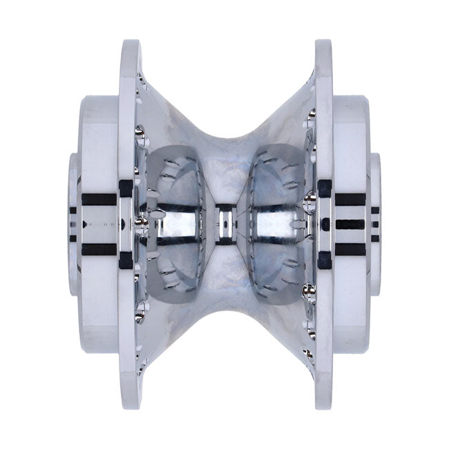 Front wheel hub, single disc. Chrome