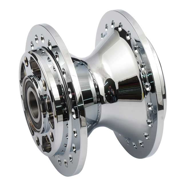 Front wheel hub, chrome — 04-05 Dyna