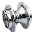 Front wheel hub, chrome — 08-13 Dyna; XL Sportster