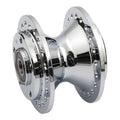 Front wheel hub, chrome — 00-03 FXD; 00-07 XL Sportster std dual disc