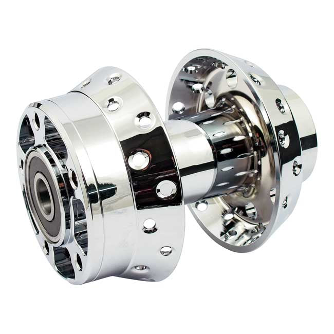 Front wheel hub, chrome — 00-07 FXST/S/B/D; FLSTC/S; FXDWG