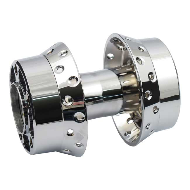 Rear wheel hub, chrome — 08-13 Dyna