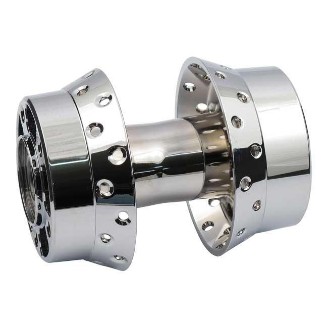 Rear wheel hub, chrome — 08-20 XL Sportster