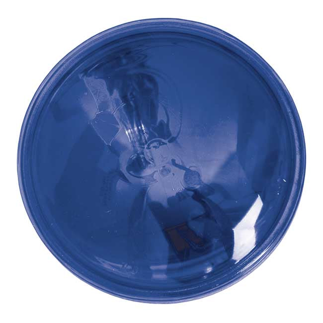 4-1/2" 30w 12v sealed beam unit. Clear blue lens